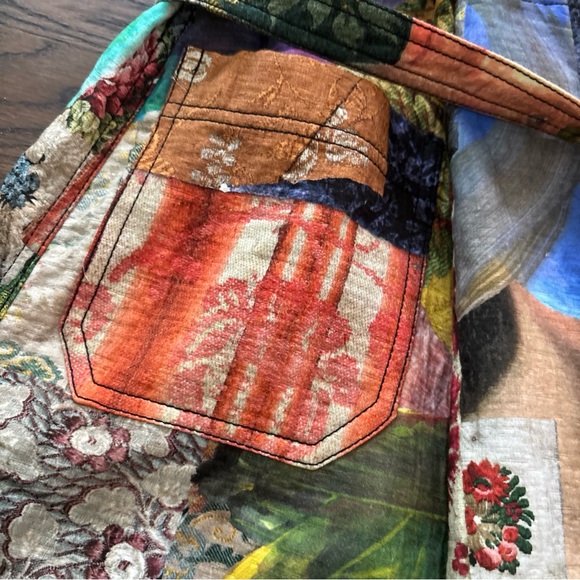 New Arthur Arbesser Italian Cotton Patchwork Wrap Skirt Runway I-40 US-M $695 - Picture 5 of 13